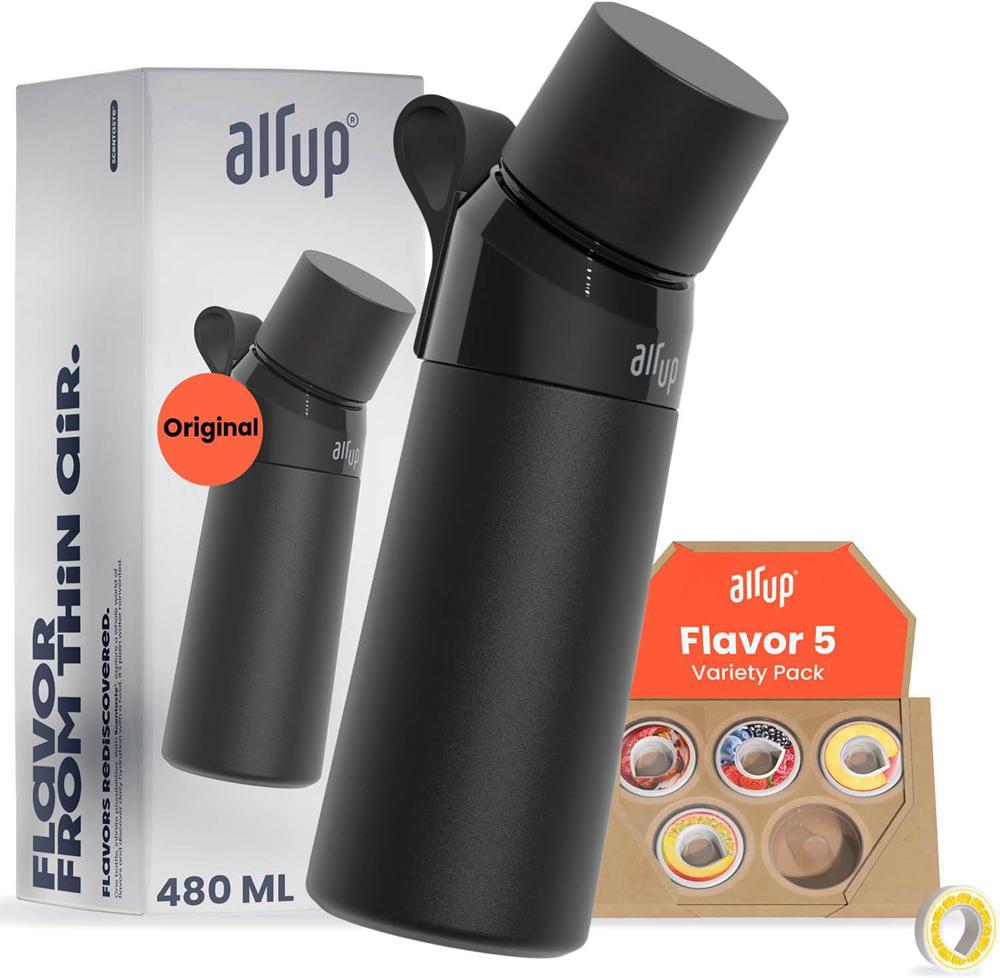 Gourde Air Up (16oz) Steel + 5x pods Flavor Fiesta Flavored Noir  France |  EX4310758